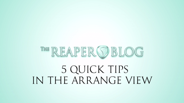 5 Quick Tips in REAPER’s Arrange View