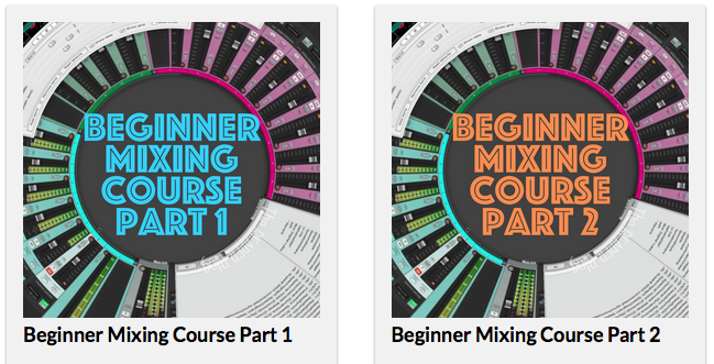 New Courses page – 2hr Free beginner mixing course updated