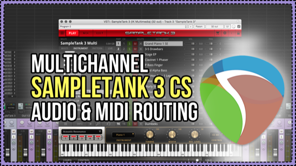 Multichannel SampleTank 3 CS Audio & MIDI Routing – free template