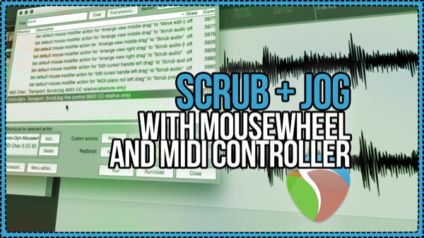 Setup Scrub and Jog with Mousewheel and MIDI Controller in REAPER 5