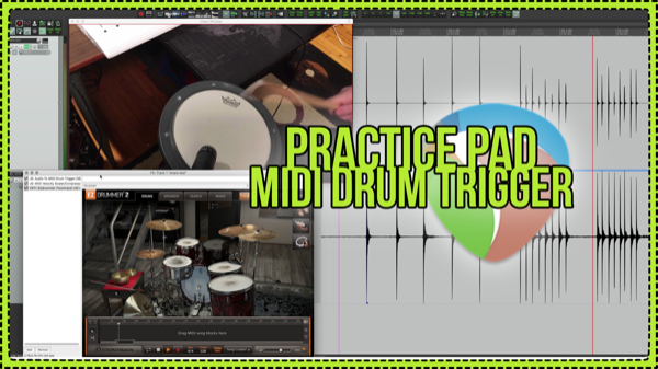 Practice Pad MIDI Drum Trigger in REAPER