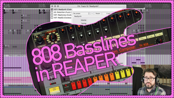 How to 808 bassline in REAPER. (slides too)