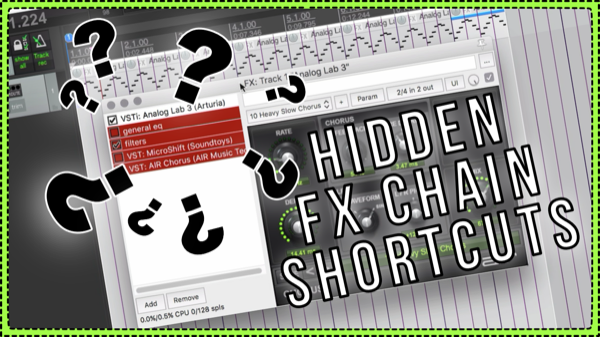 Hidden FX Chain Shortcuts