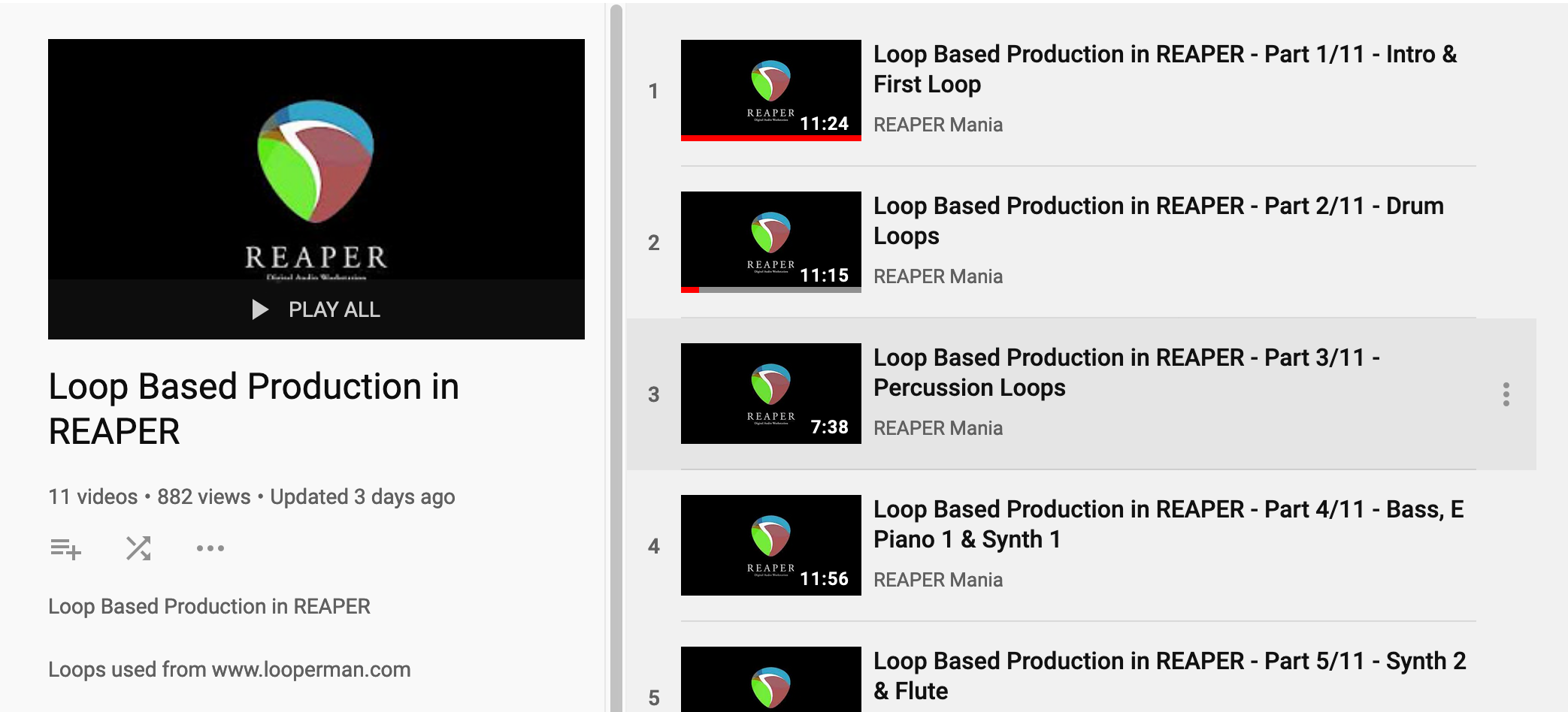 Loop Based Production in REAPER – Free series from Kenny Gioia