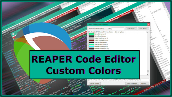 REAPER Code Editor Custom Theme Colors