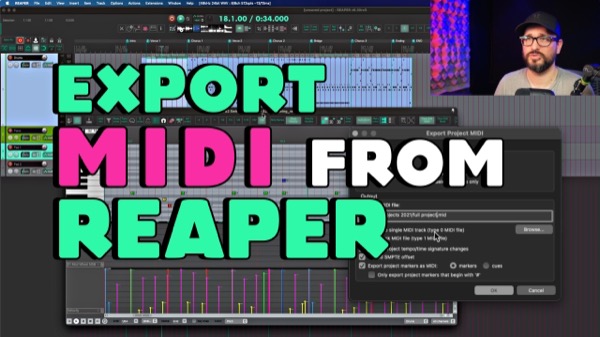 Exporting MIDI from REAPER