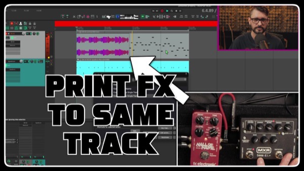 Reamp or Print FX to same track – REAPER Custom Actions