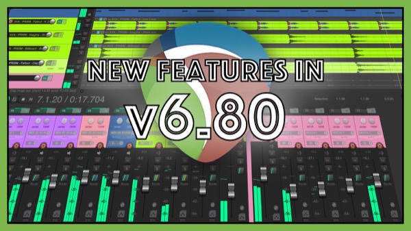 New Features in REAPER v6.80 tutorial video