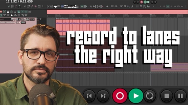 Recording song sections with Fixed Item Lanes – REAPER 7